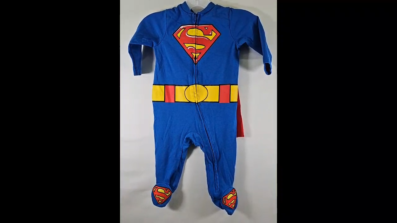 Superman Onesie With Cape Size 3-6 MO