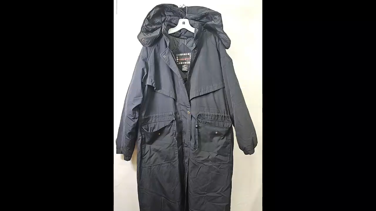 Middlebrook Park Black Winter Trench Coat Size M