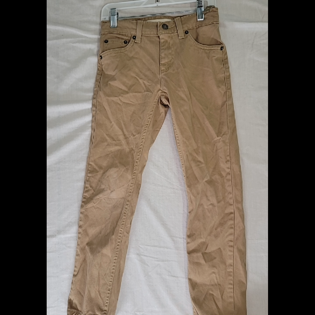 Boys' Tan Cotton Blend Pants