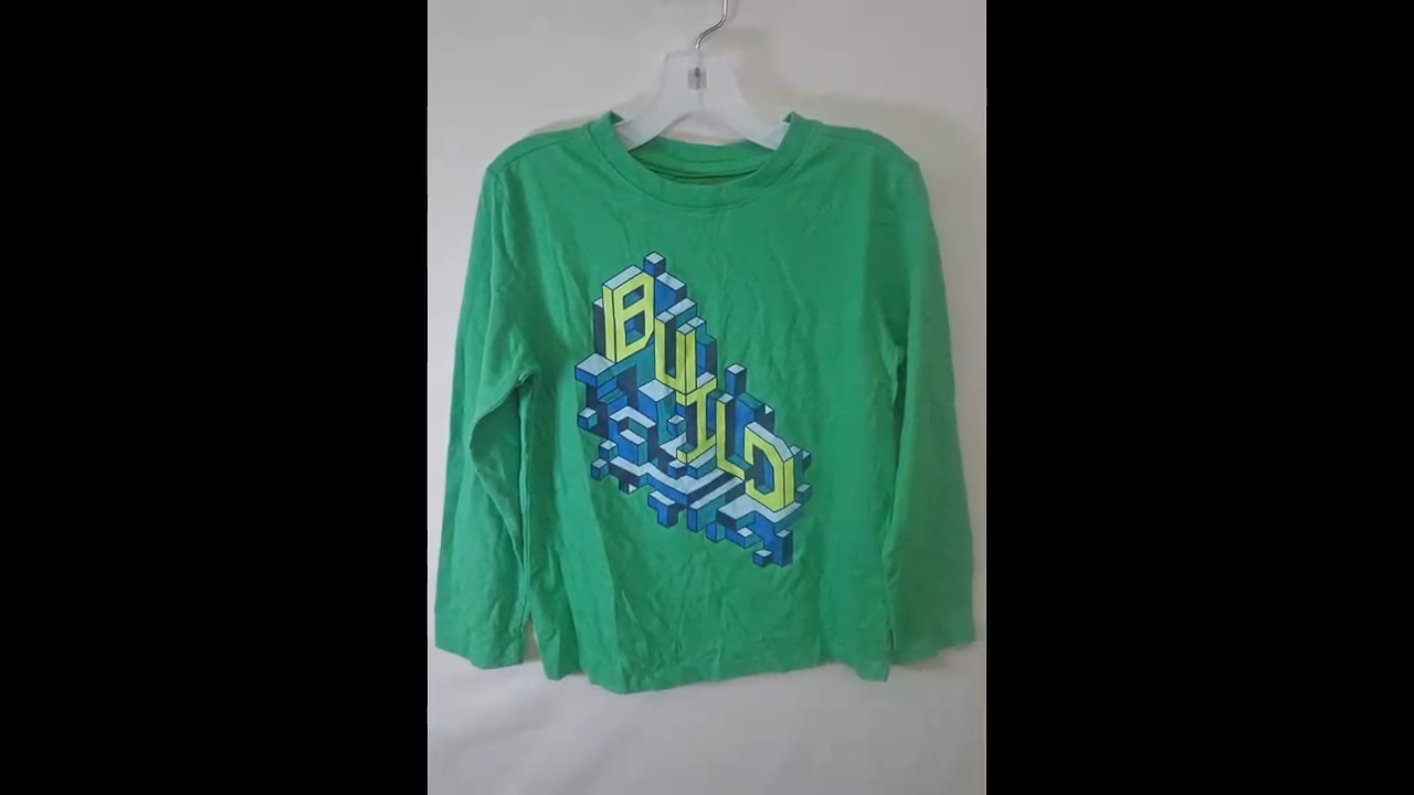 Green Build Long Sleeve Size 4T-5T
