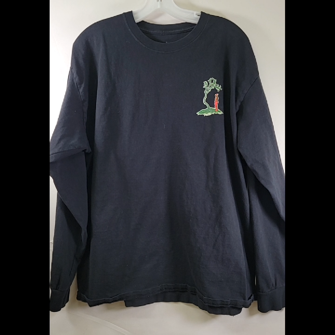 Men's Black Long Sleeve Graphic T-Shirt