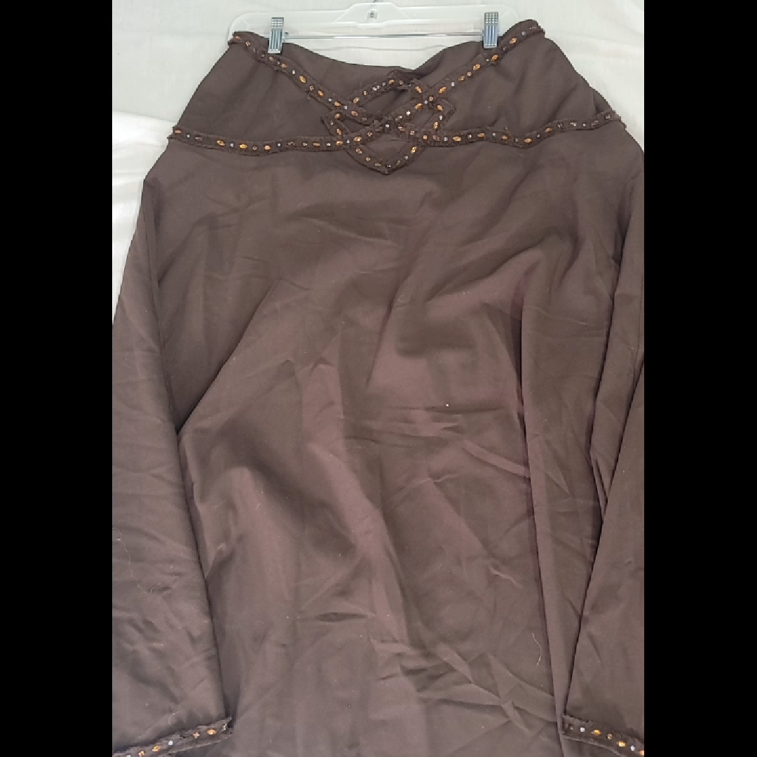 I.C.E. Women's Brown Midi Skirt