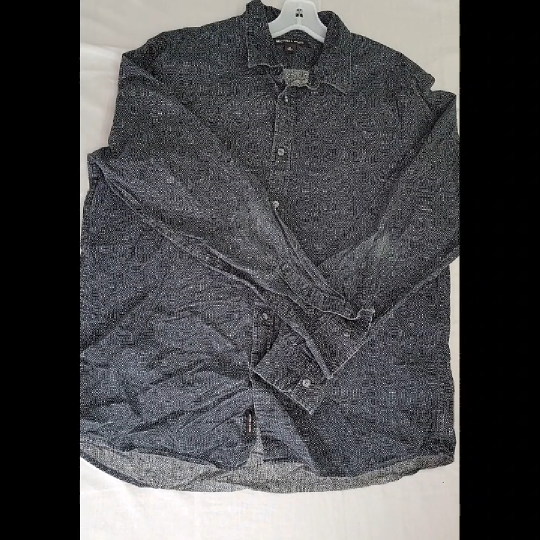 Michael Kors Men's XL Gray Button-Down Shirt Size XL