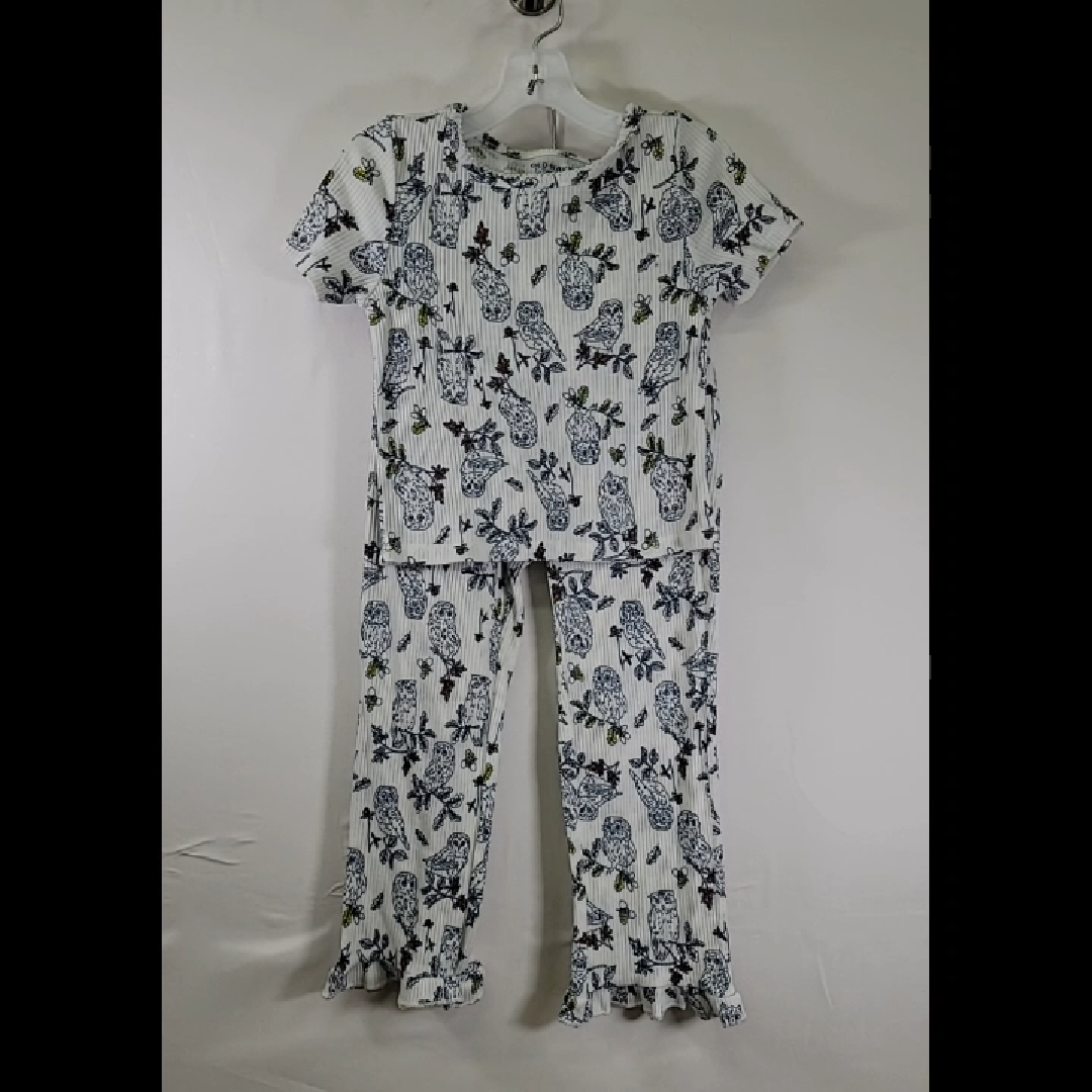 Girls' Owl Print Pajama Set Size 6-7 YR