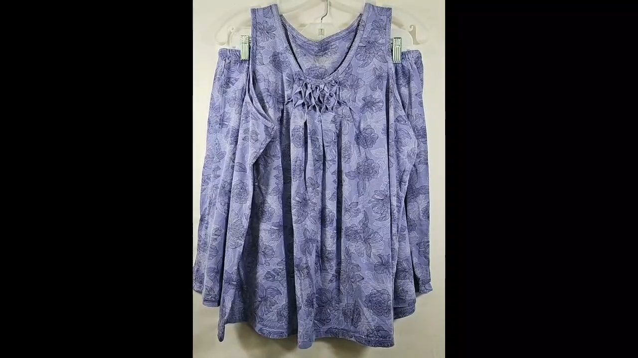 Liz Claiborne Women's Pajama Set Purple Size XL
