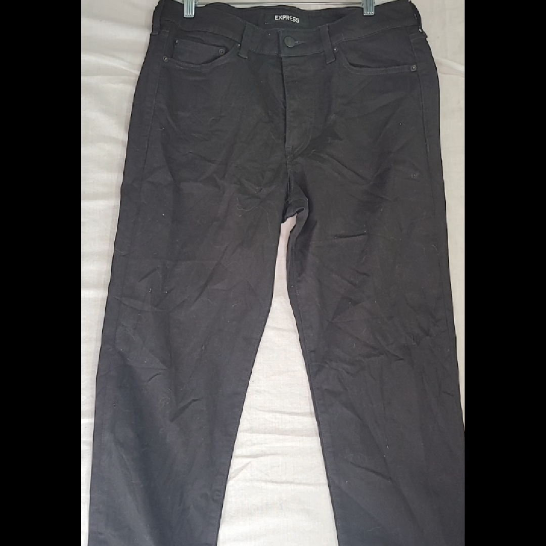 Express Men's Black Straight Jeans - 34 x 32