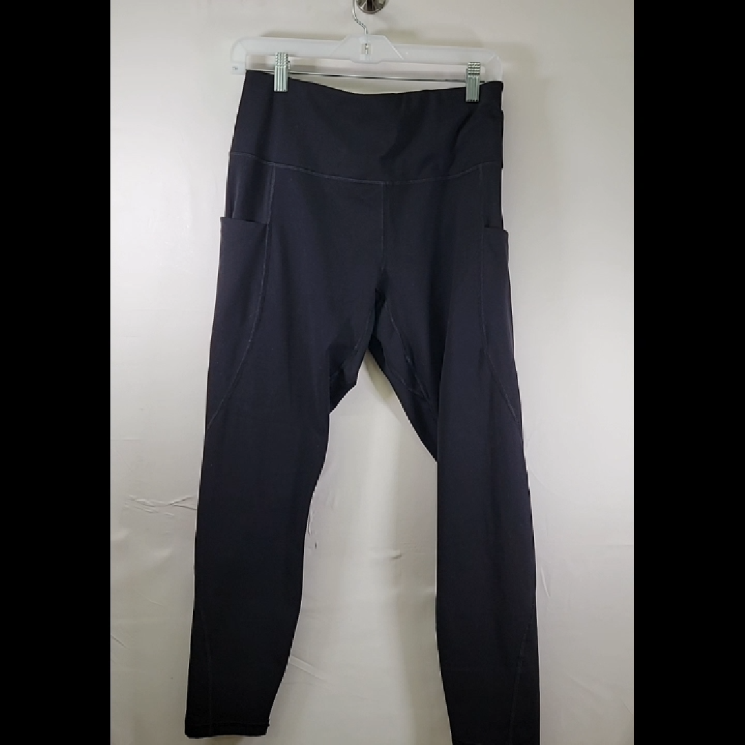 Stylish Black Active Pants with Pockets Size L