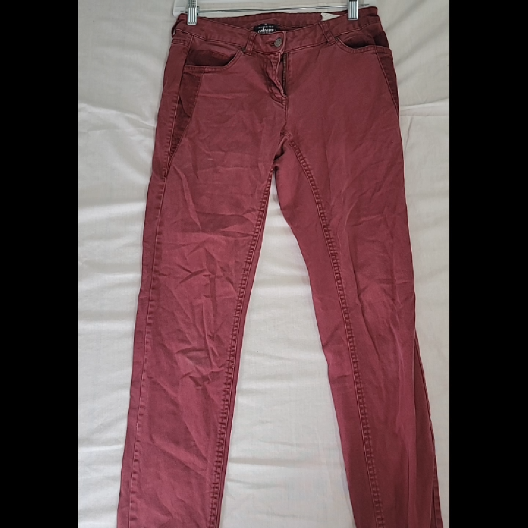 Stylish Burgundy Denim Pants