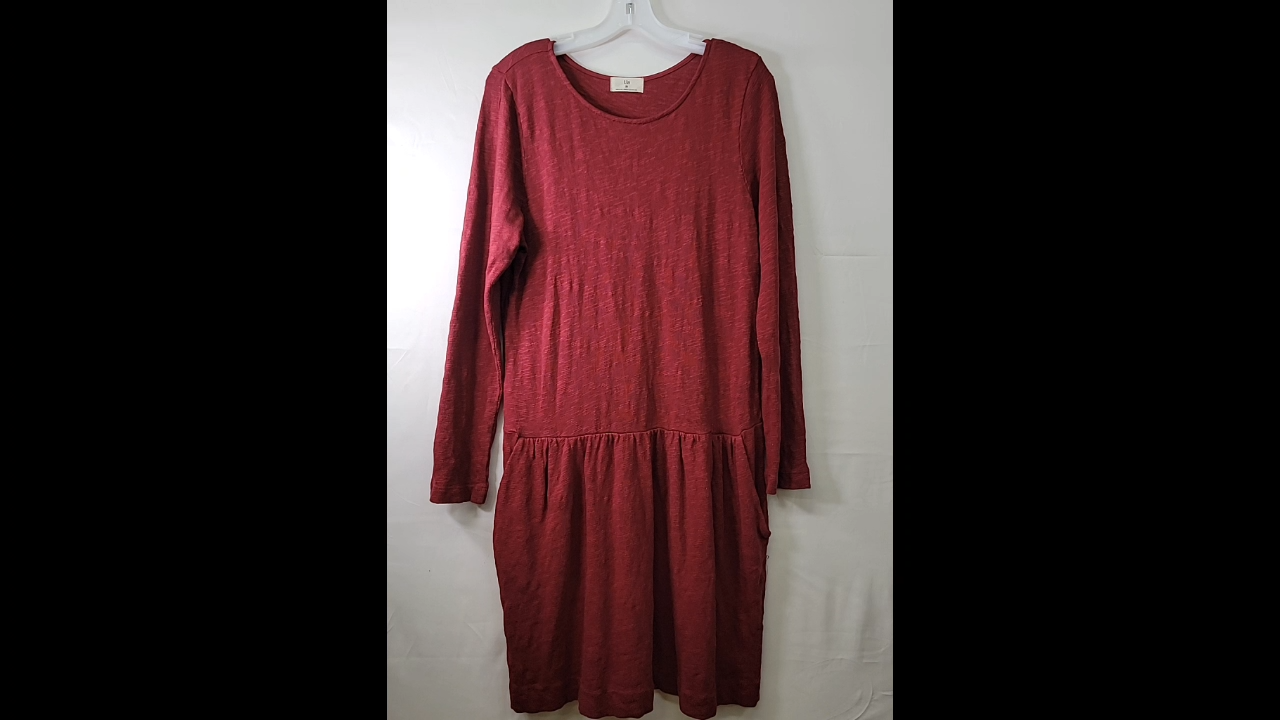 T.La Burgundy Long Sleeved Dress Size M