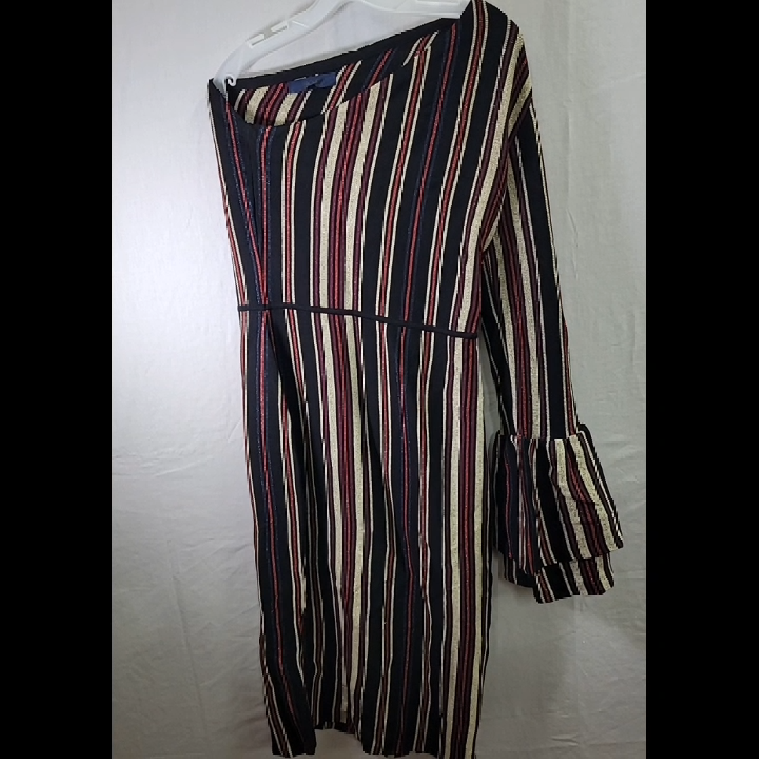 Rachel Roy Striped Off-the-Shoulder Mini Dress Size XL
