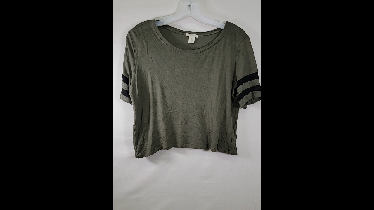 Bozzolo Green Crop Top Tee Size M