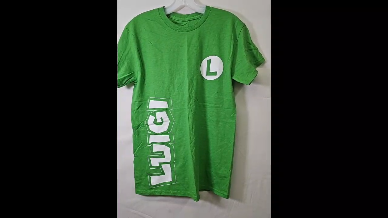 Green Luigi Tee Size S