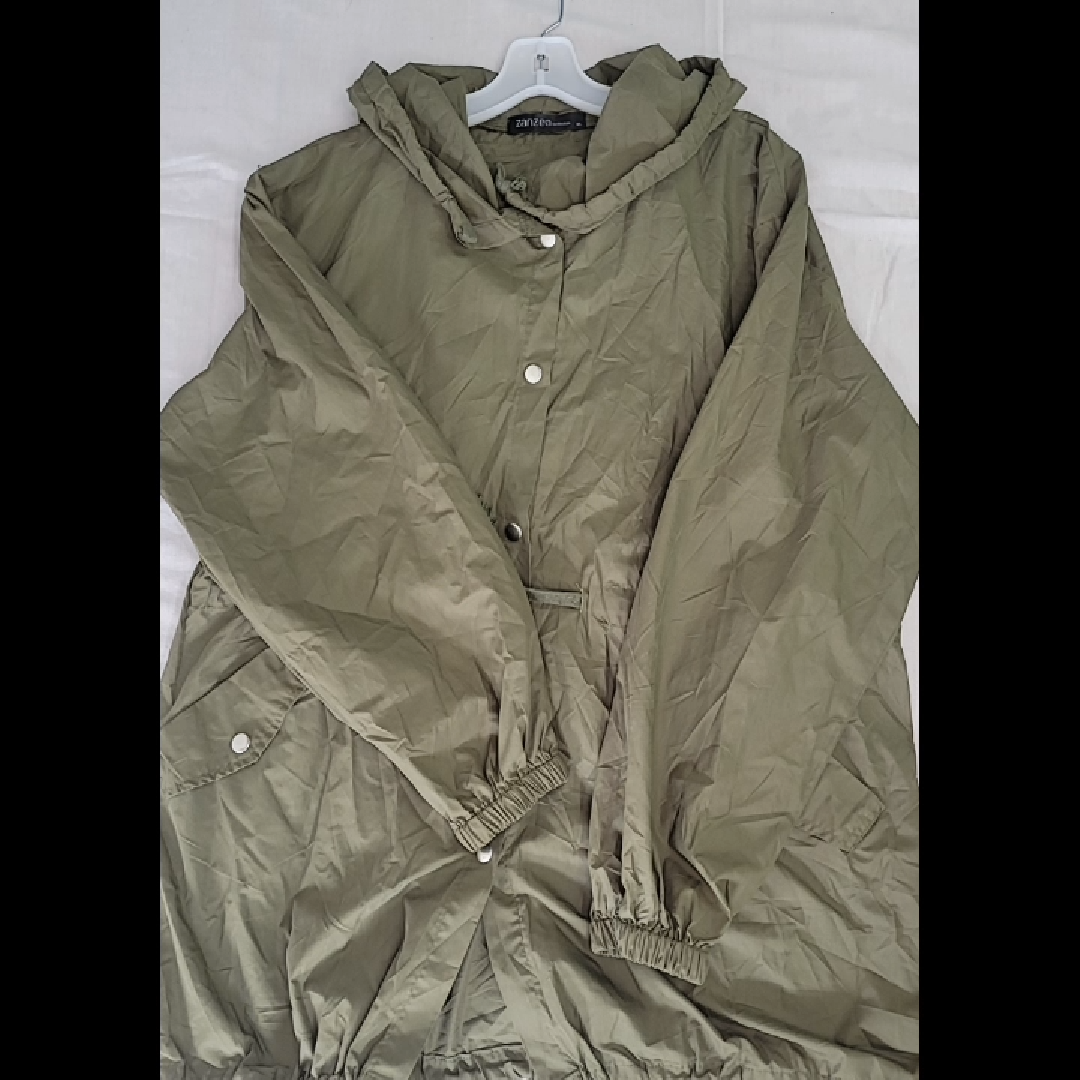 Zanzea Women's Olive Green Waterproof Jacket