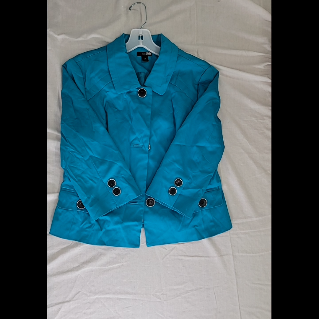 Stylish Cyan Jacket by east5th - Size M