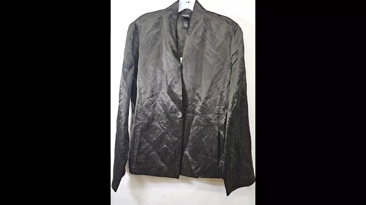 Eileen Fisher Linen & Silk Green Jacket Size M