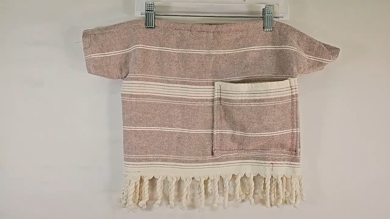 Anxious Cat Upcycled Terry Kids Poncho Size 2T