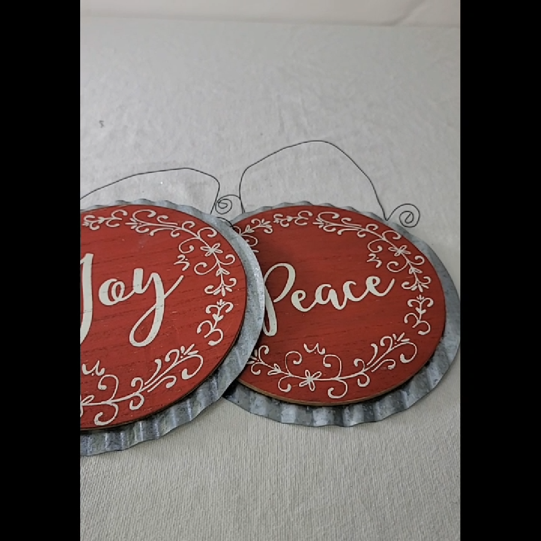 Joy and Peace Decorative Wall Hangings