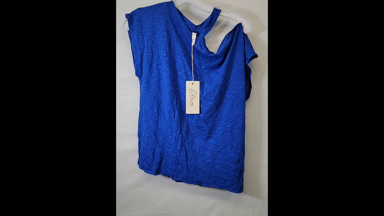 Elam Blue Off Shoulder Tee Size S