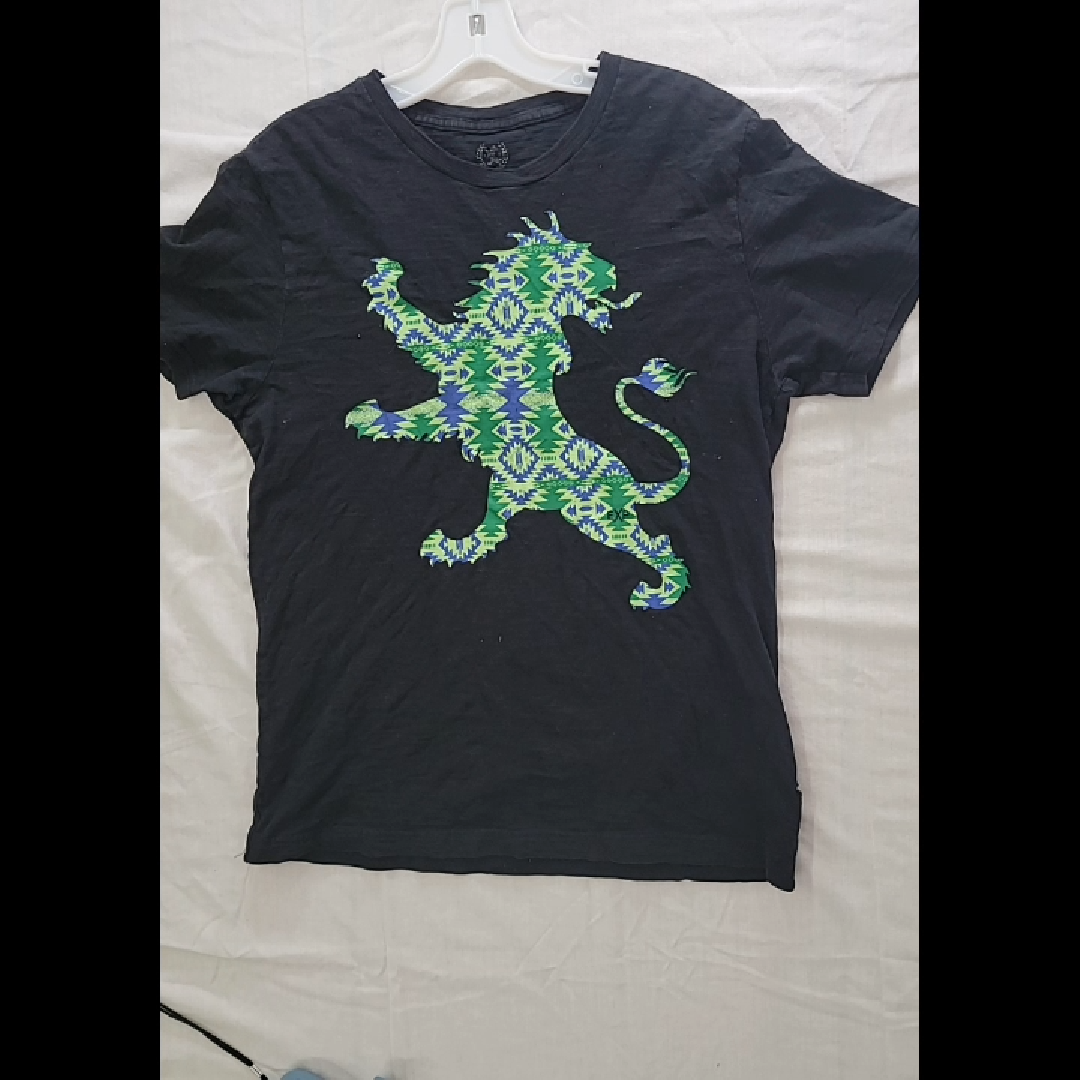Express Black Graphic Lion T-Shirt Size M