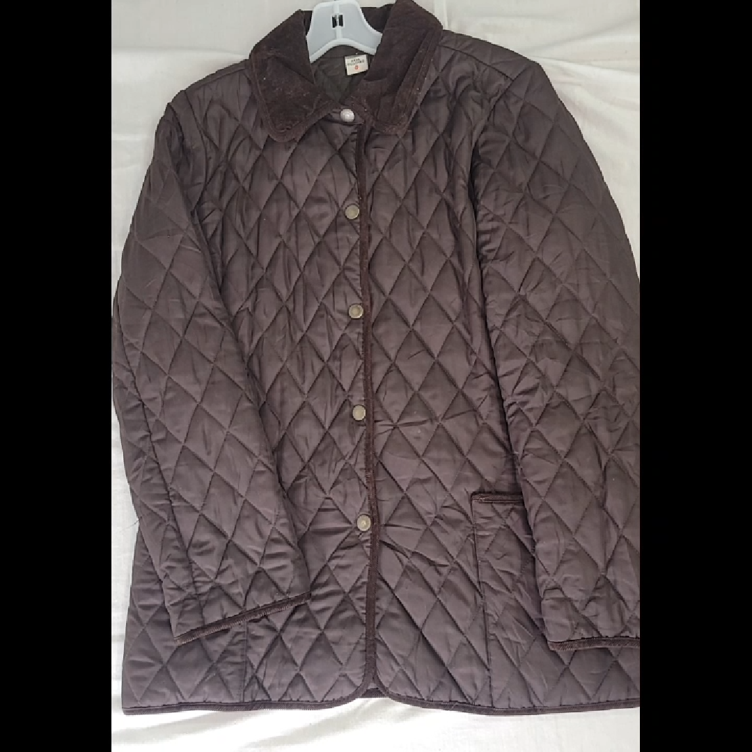 Real Clothes Quilted Jacket Corduroy Collar Size 8 (M)
