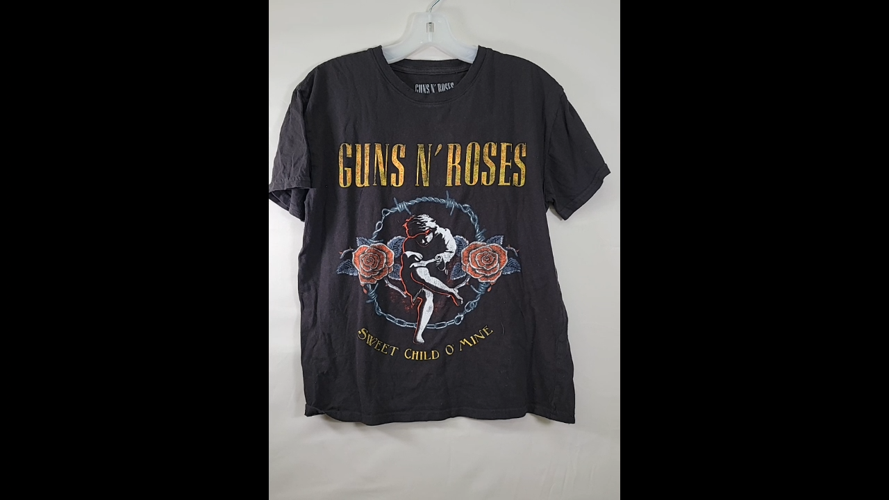 Guns And Roses Black Tee Size M