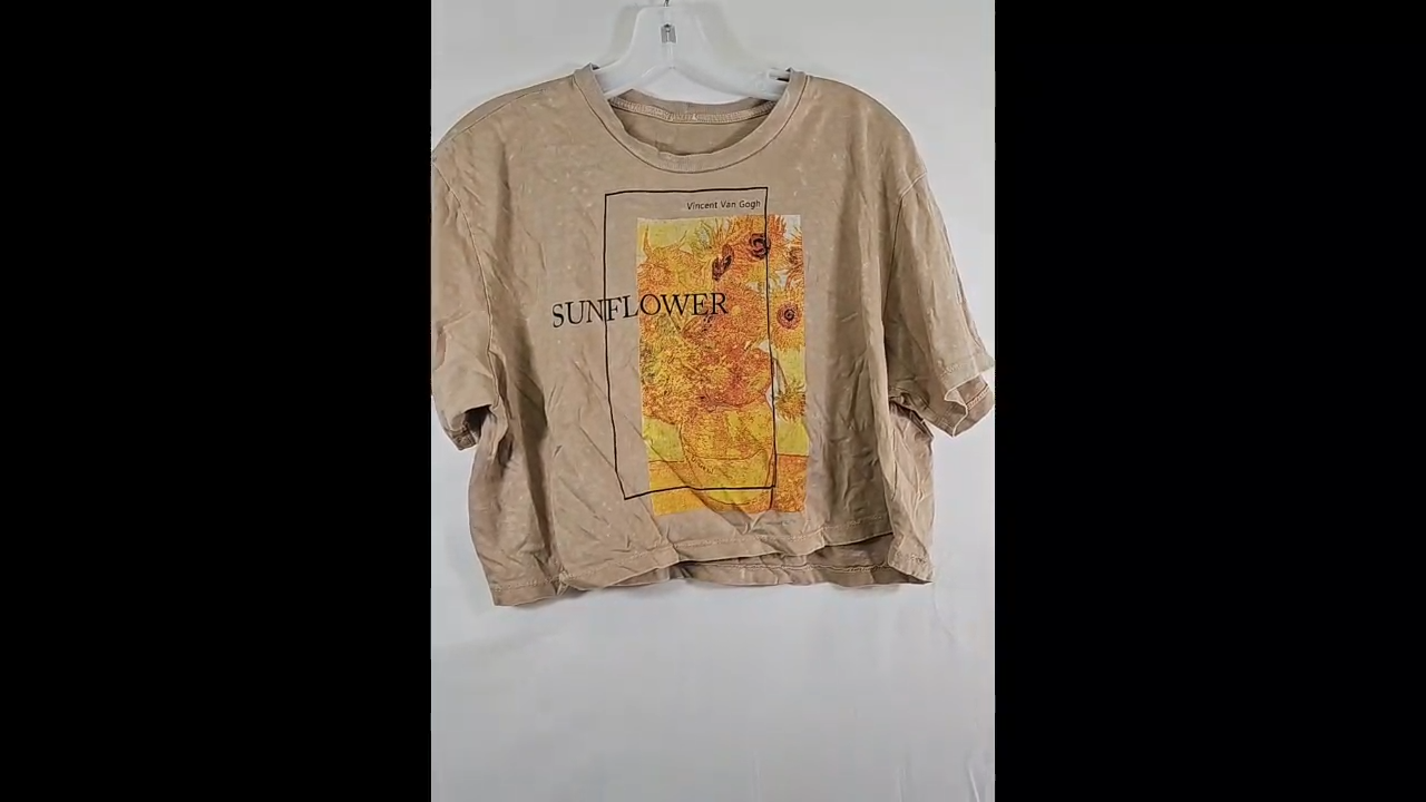 Van Gogh Sunflower Crop Top Tee