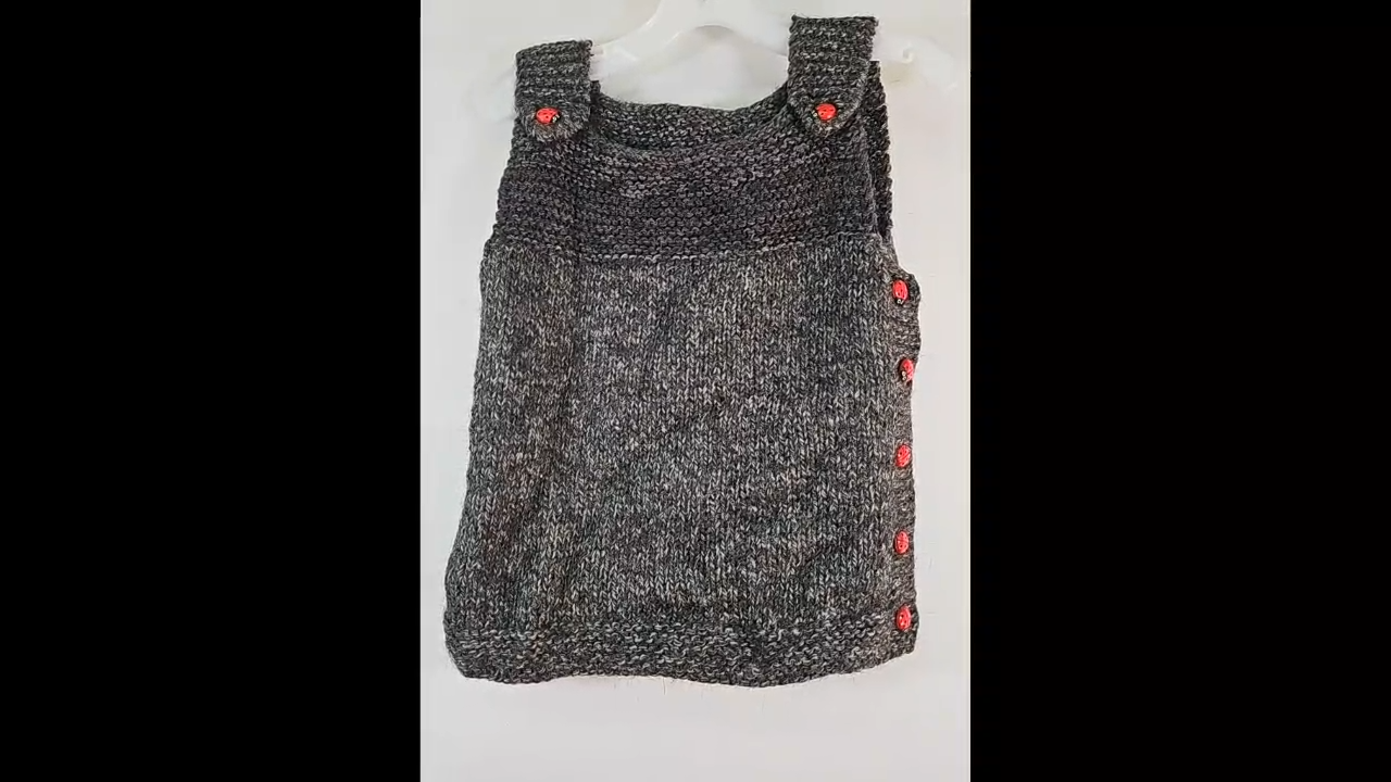 Handknit Ladybug Vest 5T