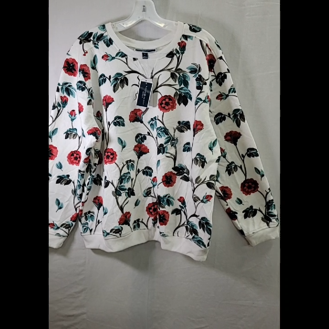 Karen Scott Floral Print Sweater Size L - NWT