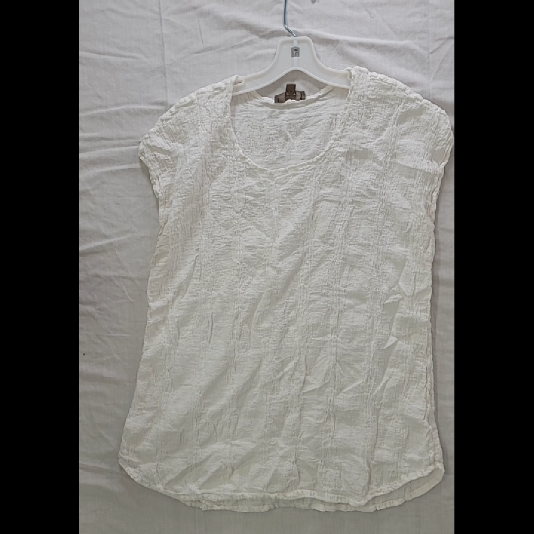 ILAX Women's Casual White Top - Size XL