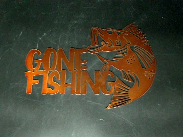 Gone Fishin Metalwork Decor