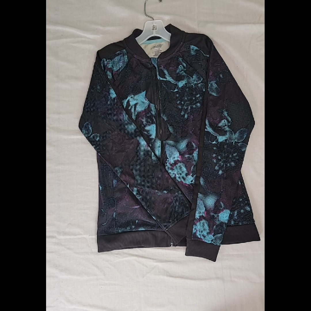 Floral Print Zip-Up Jacket