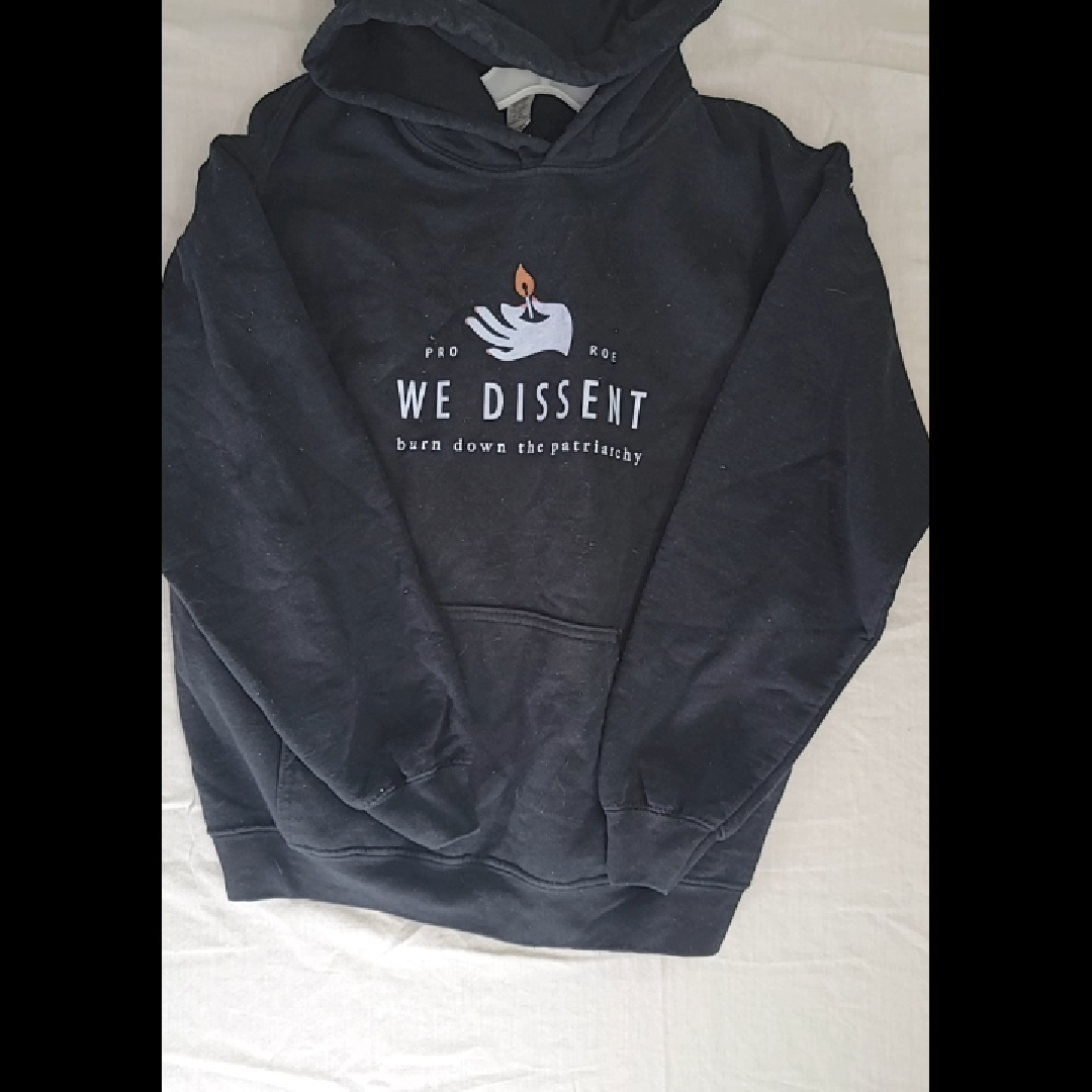 Gildan Pro Roe Black Hoodie - We Dissent Size M