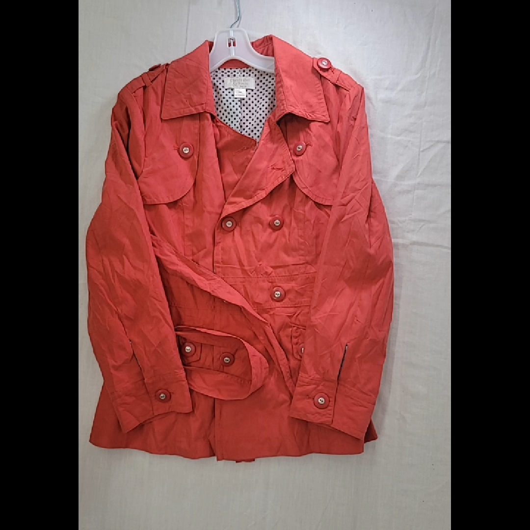 Christopher & Banks Red Trench Coat Size M