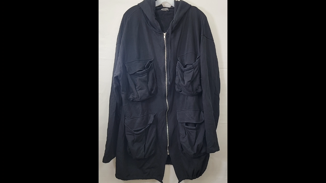 H & M Divided Mens Full Zipper Cargo Hoodie Size XL