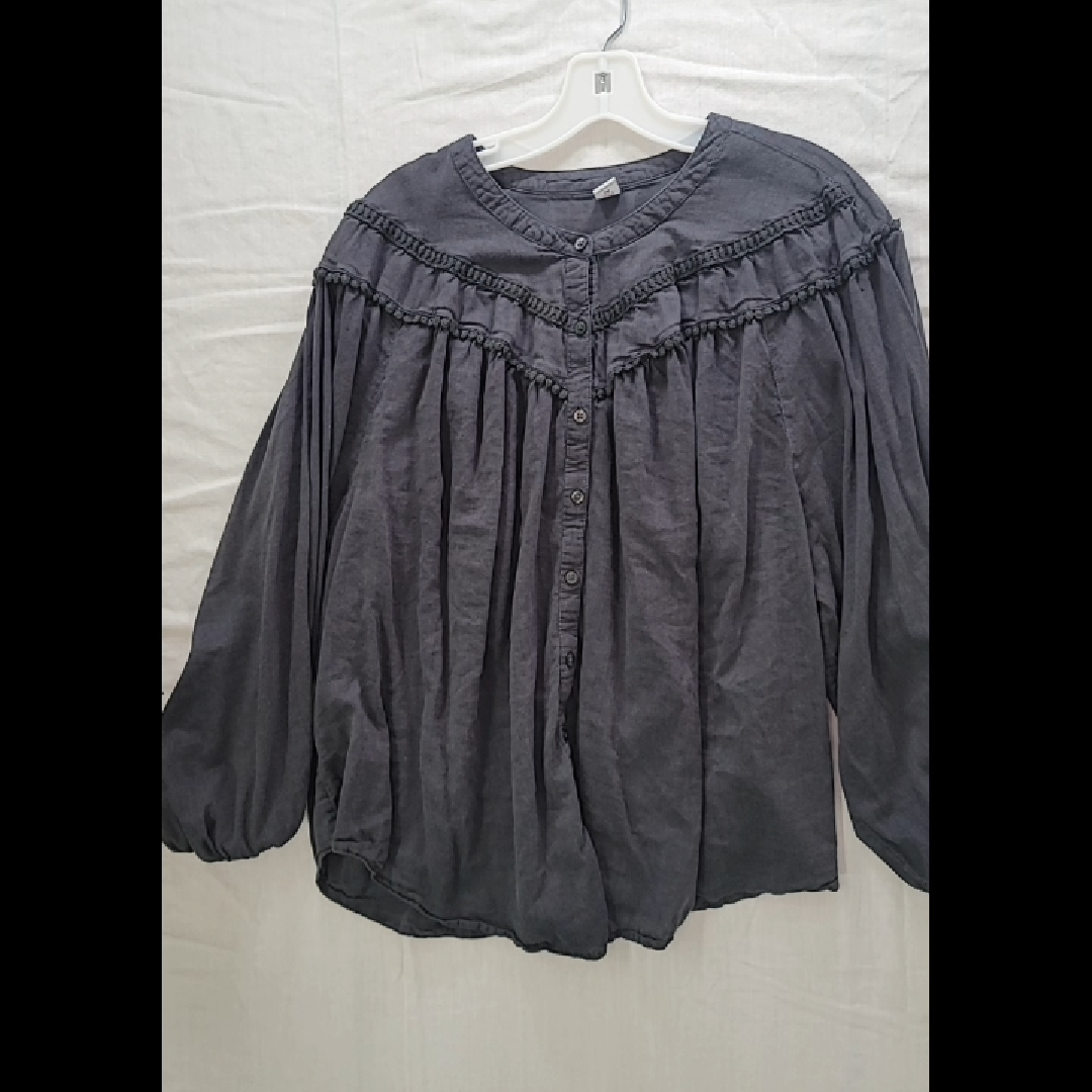 Old Navy Dark Gray Cotton Blend Top Size 2X