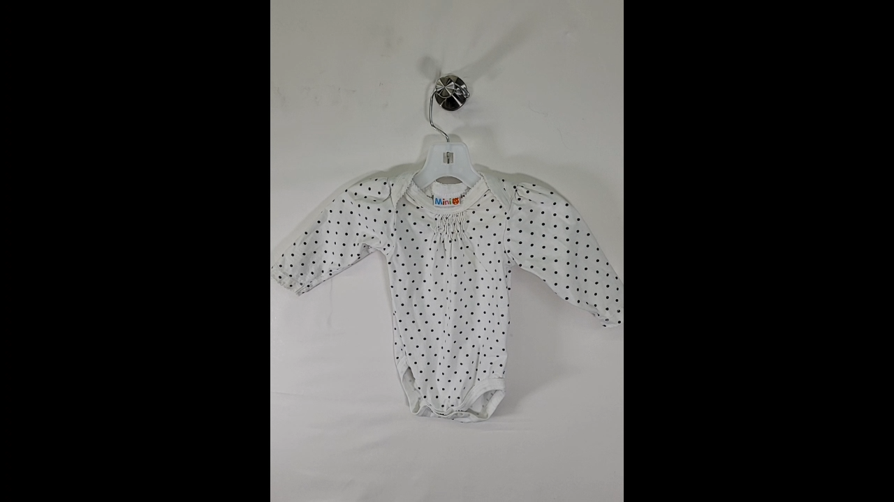 Unisex Printed Long-Sleeve Onesie Size NB