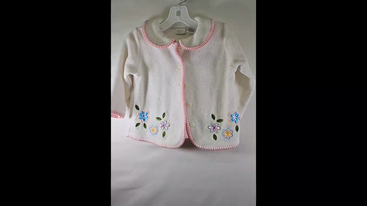 KRU Supplies Flower Sweater Jacket Size 24 MO