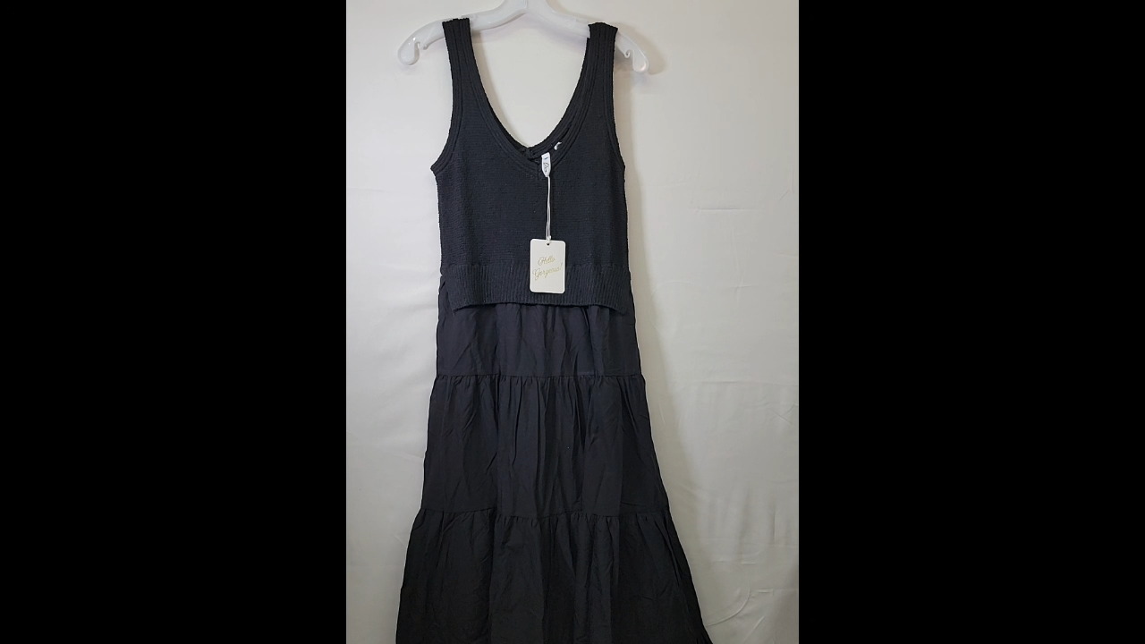 Elan Women's Mixed Media Midi Dress Size M