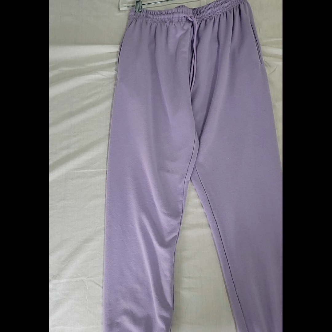 Comfortable Lavender Cotton Blend Pants