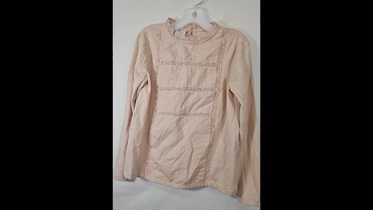 Zara Pink Lace Kids Top Size 8 Years