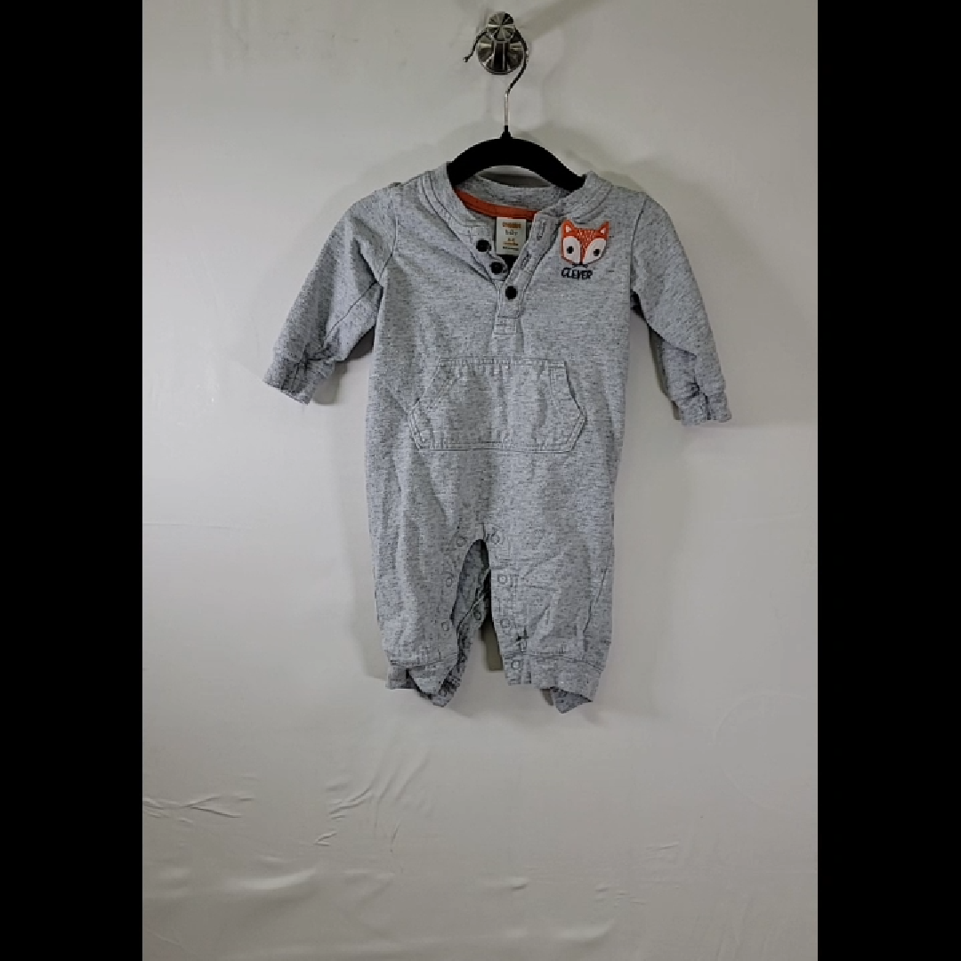 Carter's Gray Baby Romper with Fox Design