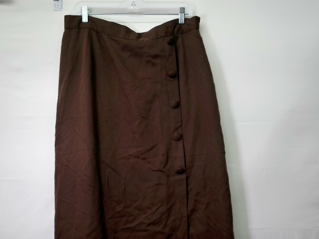 Polyester Brown Midi Skirt Size XL