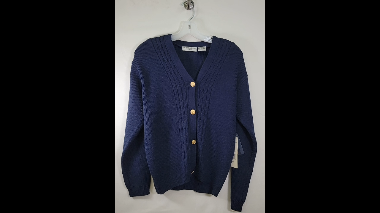 Victoria Jones Blue Cardigan Size Petite S
