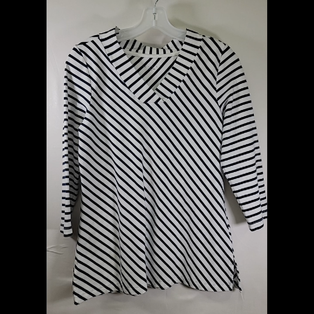 E.L.I. Striped Long Sleeve Top Size S