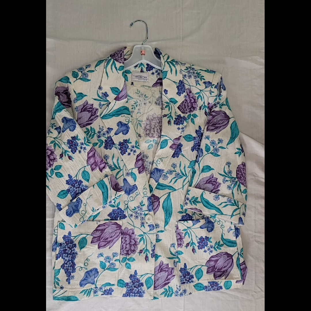 Floral Print Blazer by The American Collection Ltd. Size 14 (XL)