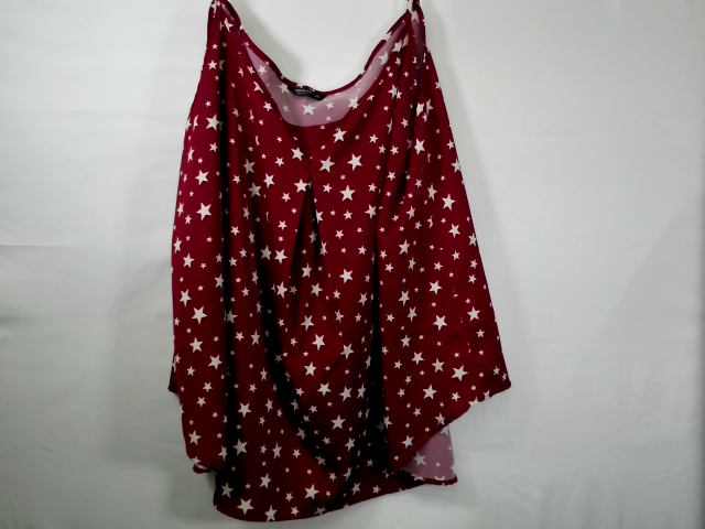 Shein Curve Red Cami Tank Stars Size 4XL