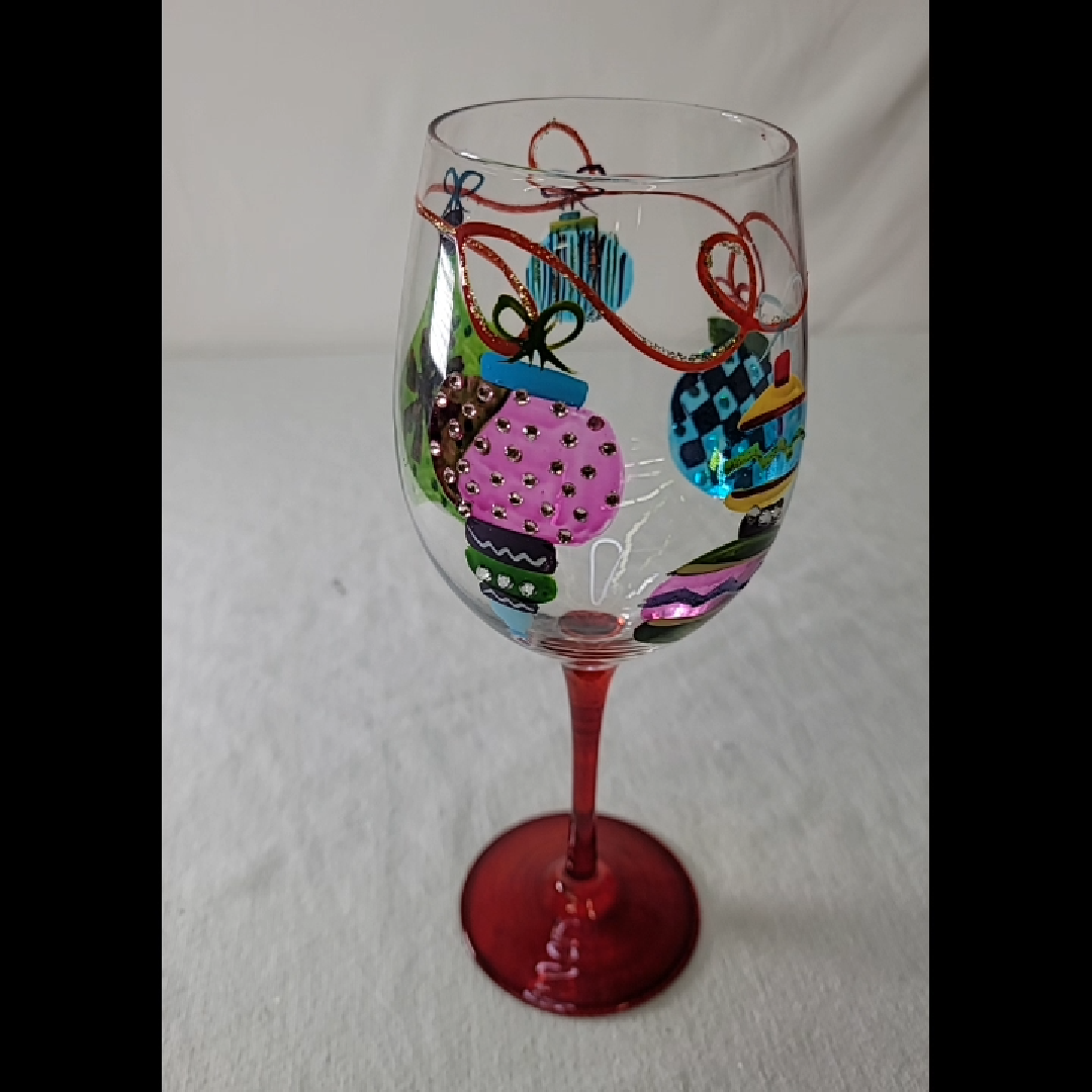Festive Ornament Wine Glass