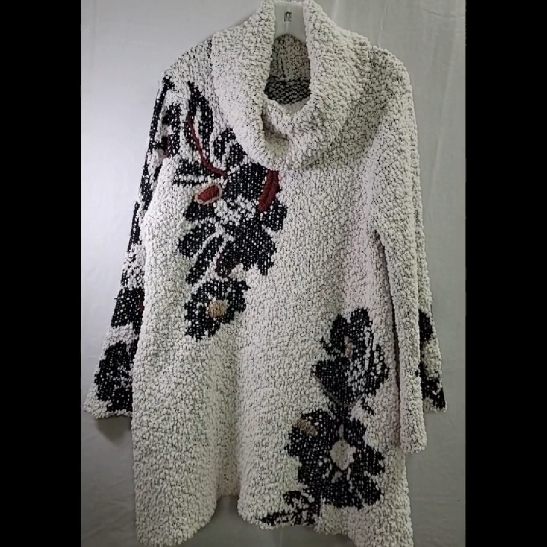Cozy Floral Shawl Cardigan Size 2X
