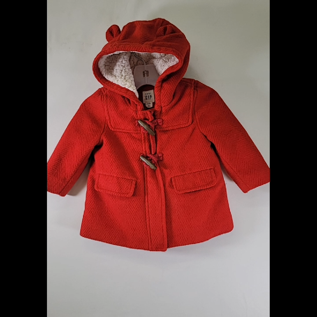 Cute Red Hooded Coat for Kids