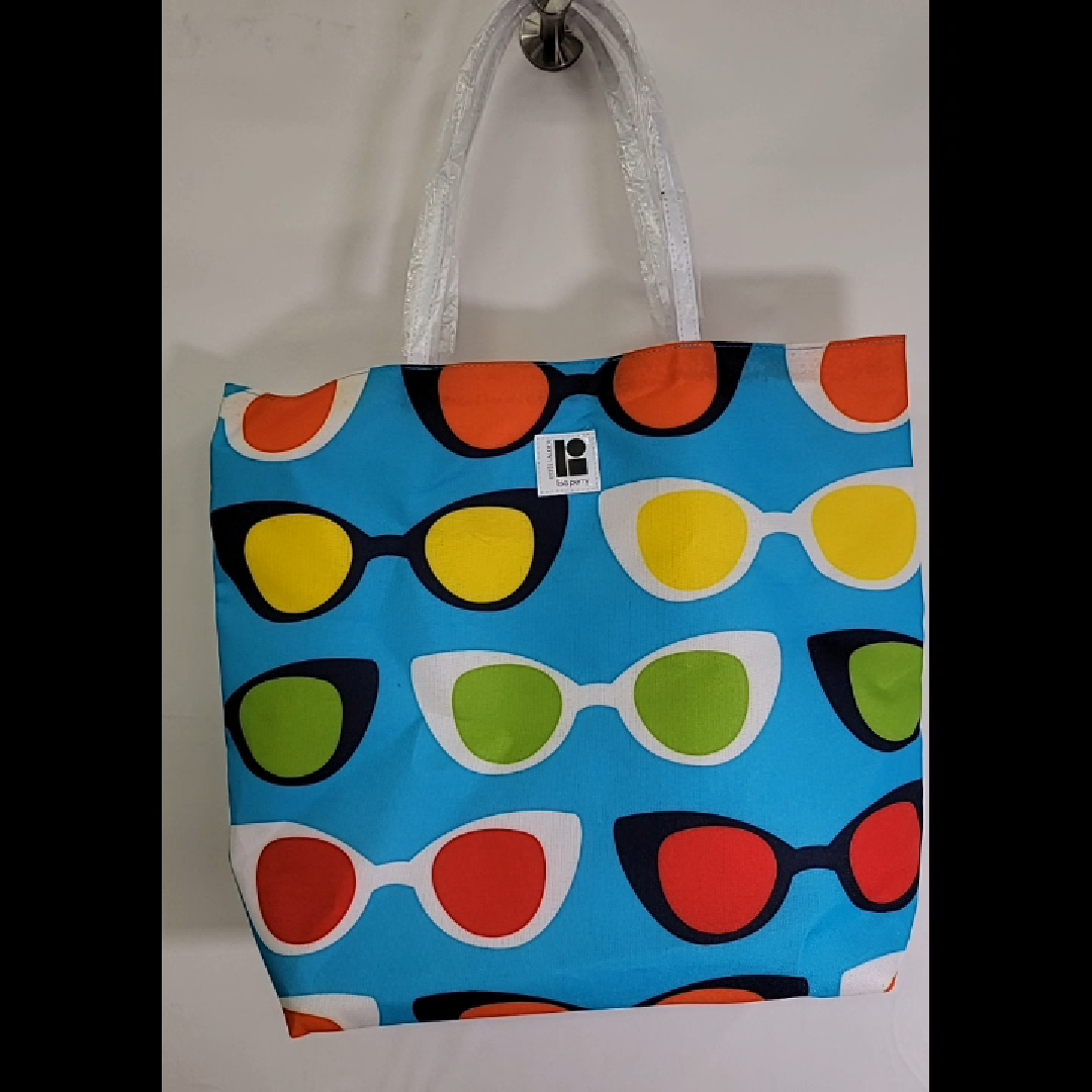 Colorful Sunglasses Pattern Canvas Tote Bag